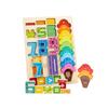 Kids' Wooden Number Puzzle and Large Building Blocks – Early Learning Toy