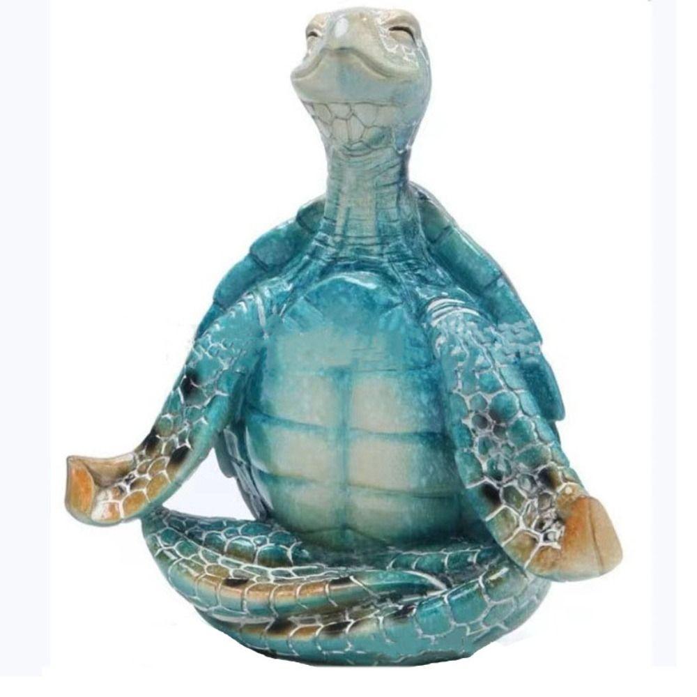 Resin Crafts Yoga Meditation Simulated Turtle Garden Statue Desktop Ornament Sea Turtle Figurine