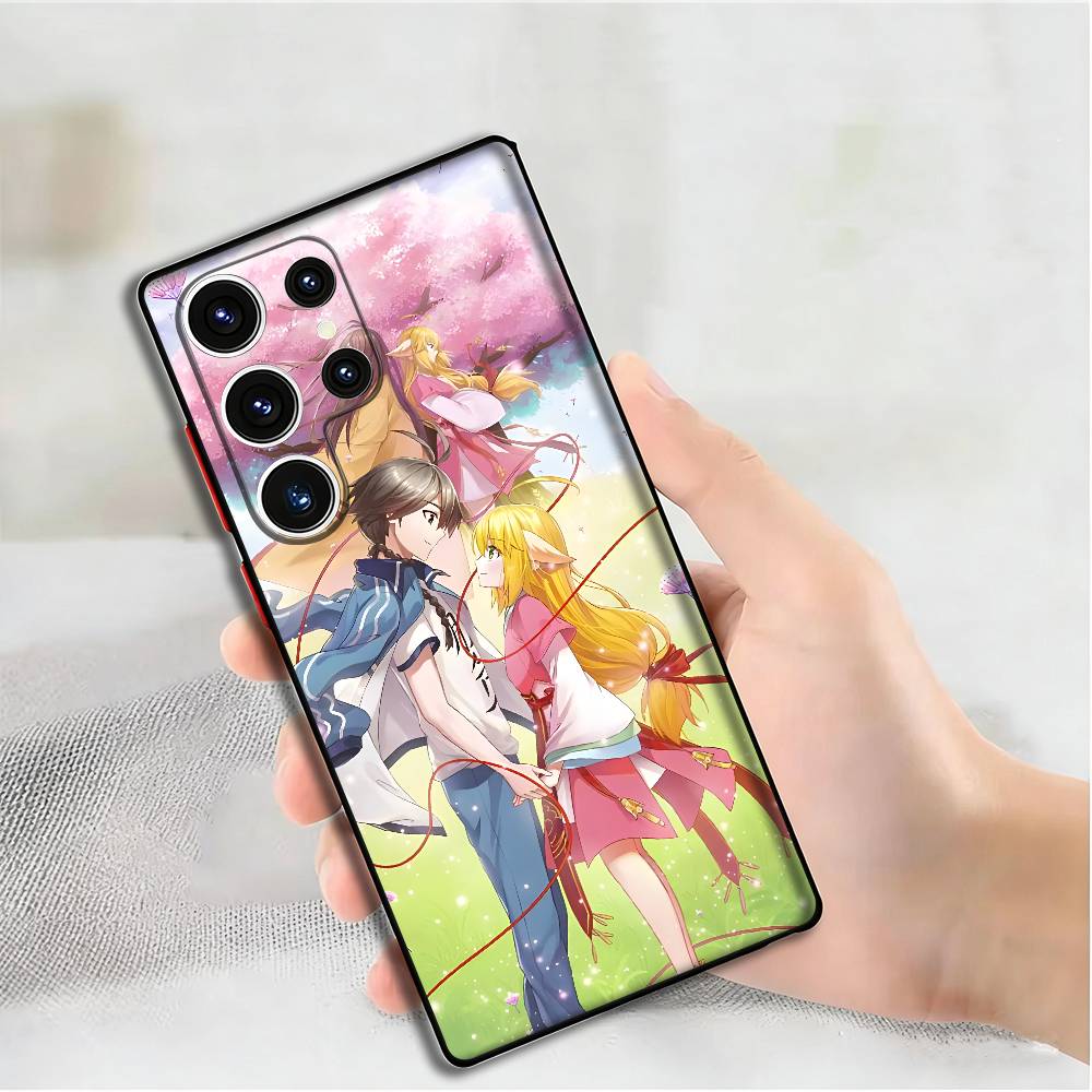 Anime Tushan Honghong Silicone Case For Samsung S25,24,23,22,21,20 Plus Ultra 5G Lite Shockproof Cover