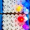 6Pcs Colorful LED Flameless Candle Light Battery Operated Tealight Switch Candles Flameless Wedding Home Christmas Decor Candle