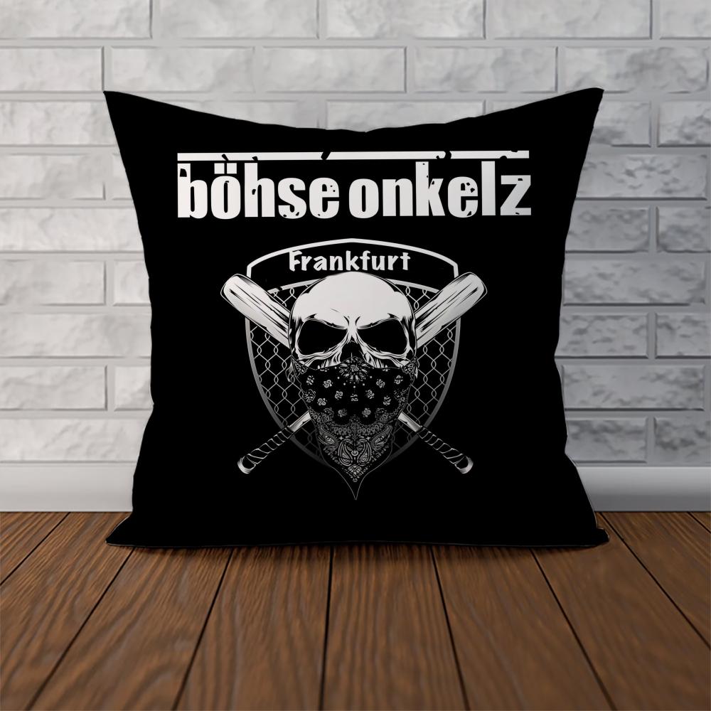 Band BBohse OOnkelz Kissenbezug Für Auto Sofa Dekorativ Zuhause Zweiseitiger Druck Plüsch Quadratisch Wurfkissen Kissenbezug