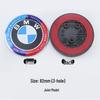 BMW Anniversary Edition Front & Rear Emblems: 82mm Rear in Blue & White, 74mm Front with Black Background.