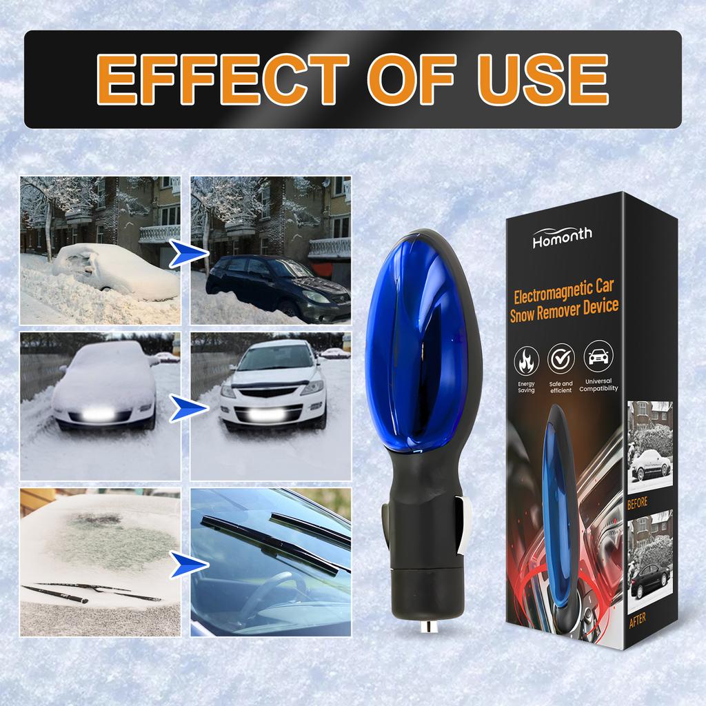 Homonth Electromagnetic Heating Snow Removal Device Car Glass Snow Removal Ice Melting Defrosting Portable Car Mounted Deicing Device
