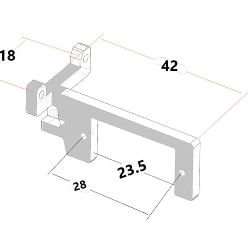 Aluminum Alloy Shift Steering Gear Bracket Assembly for 1/14 Tamiya Scania R620 R470 770 S 56368 Rc Tractor