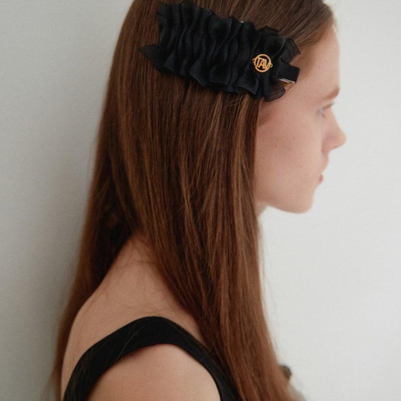 

TAV Organza Frll Hair Pin - Black Black