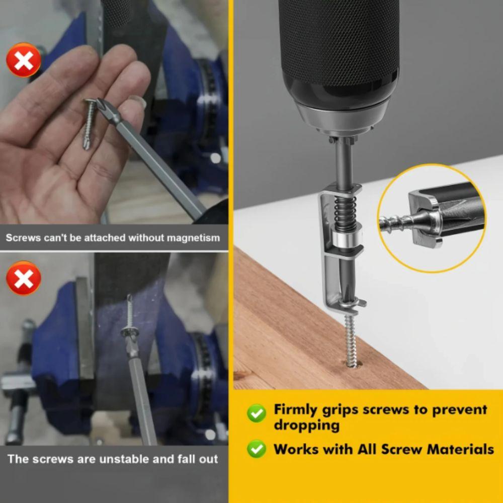 Anti-Drop Spring-Loaded Screw Holder Wear Resist Bit Retaining Adapter  Garage Repair