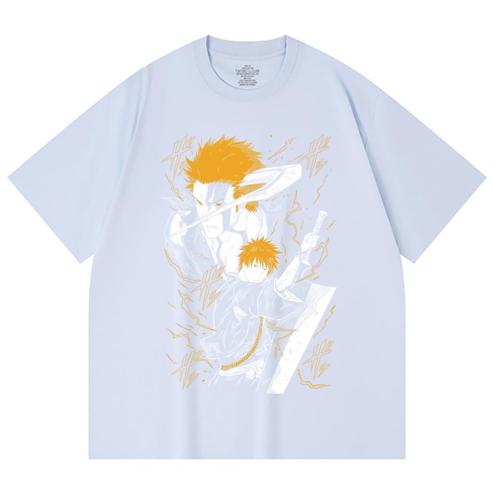 230 Gsm 100% Cotton Bleach V2 Ichigo Print Unisex Heavy Cotton T Shirt