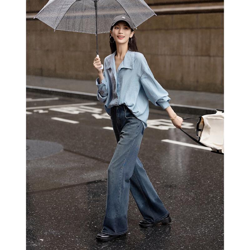 Demana Women s V-Neck Slub Fiber Blouse 30