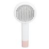 Pet Slicker Brush 2 in 1 Detangling Self Cleaning Floating Hair Removal Pet Grooming Comb with Nail Grinder for Cat