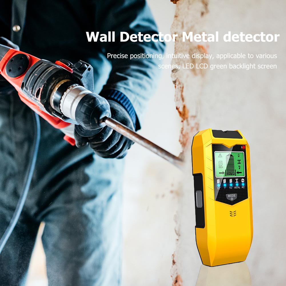 Handheld Depth Metal Detector LCD Digital Display Portable Wood Pipe Finder Precise Positioning Equipment for Home Ceiling Floor
