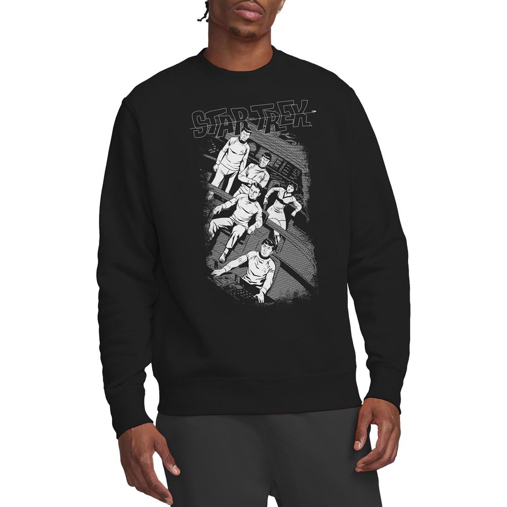 STAR TREK Unisex Adult Tilted Bridge Retro Sweatshirt