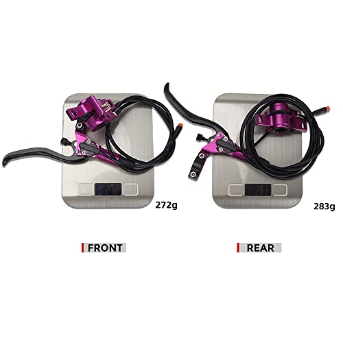 YALIYA Hydraulisches E-Bike Bremsenset mit 160mm Bremsscheiben, Hydraulische Scheibenbremshebel für vorne und hinten für Elektrofahrräder, Fahrräder und Roller