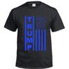 Trump Blue Flag Maga Republican Conservative Political 2020 Black Cotton T-Shirt