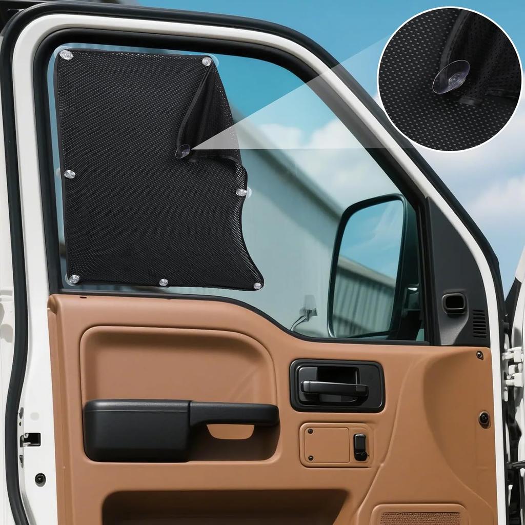 Semi Trucks Window Shades, Side Window Sun Shade Suitable For Freightliner Cascadia, Peterbilt 579, Kenworth T680, Etc, Sunshade And Sun Protection