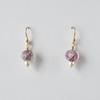 MERRYMOTIVE Vintage pink rose and pearl earring