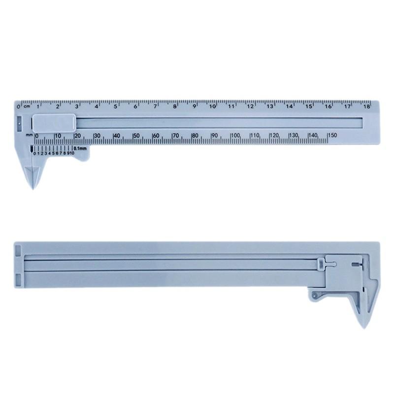 Double Scale Plastic Vernier Caliper - Student Mini Measurement Ruler