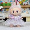 For Labubu Idol Doll'S Clothes Cute Mini Plush Dolls Flower Fairy Wedding Dress Outfit Accessories Clothing DIY Collectible Gift