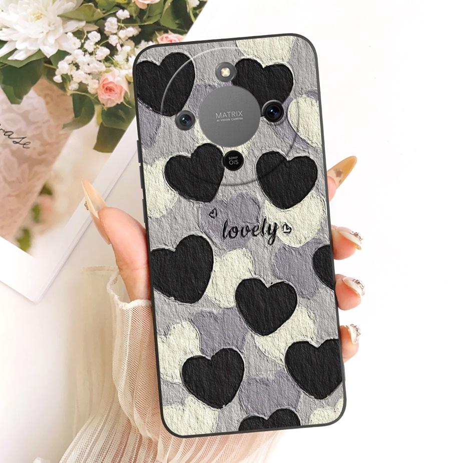 For Honor X9d Case Magic8 Lite Cute Fashion Cartoon Cover Soft TPU Phone Case For Honor Magic 8 Lite X 70 HonorX9d HonorX70 Bags