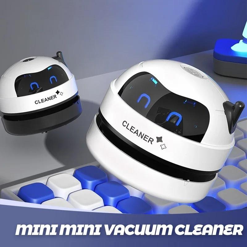 Mini Rechargeable Automatic Dust Extractor Vacuum - Portable Cleaner for Keyboard, Car, Pet Hair & Rubber Shavings