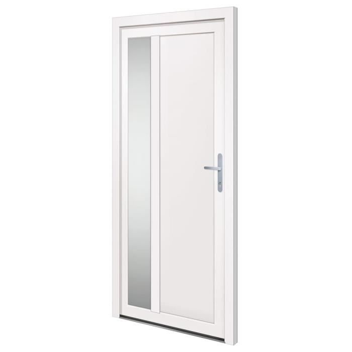 VidaXL Porte d'entrée Blanc 98x208 cm PVC 3157098