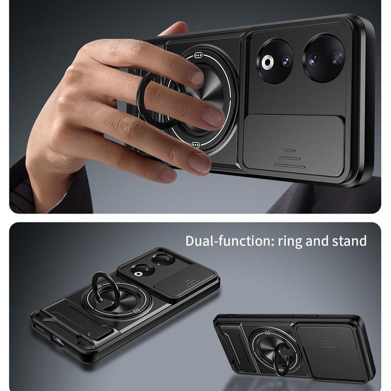 Armor Phone Case For Honor 90 Smart 90 Lite Cover Lens Protection Magnetcic Ring Stand Holder Back Shell Fundas