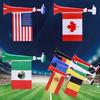 4Pcs/pack Festive Cheering Horns Soccer Event Flag Exciting Addition Toy for Sports Or Birthday Party Sports Game