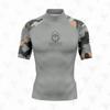 Rash Guard a Maniche Corte da Uomo con Protezione UV Costumi da Bagno Sport Acquatici Surf Subacquea Asciugatura Rapida Vestibilità a Compressione
