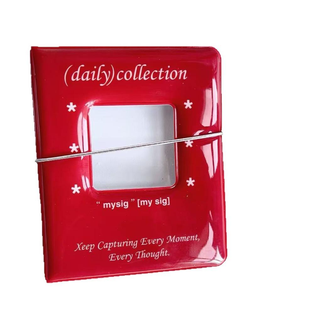 

Квадратный полый карман для карточек 3-дюймовый фотоальбом милый мини K-pop альбом красный