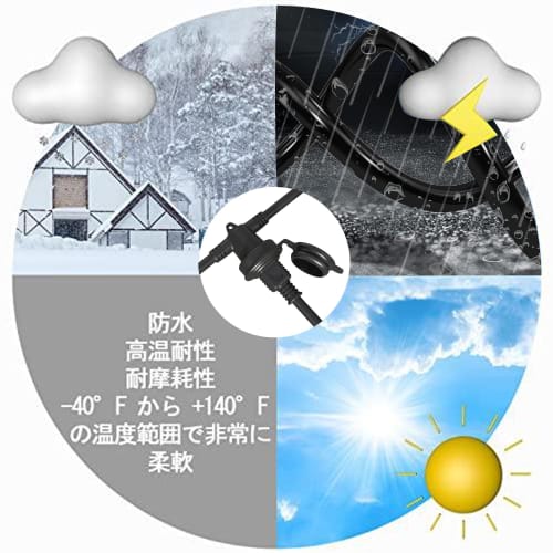 Power Extension Cord Rainproof PSE Power Cord Extension Cable 5m 10m 3m 1m Selectable 3 Distribution Cord Outdoor Power Expansion Rainproof Outlet Joi