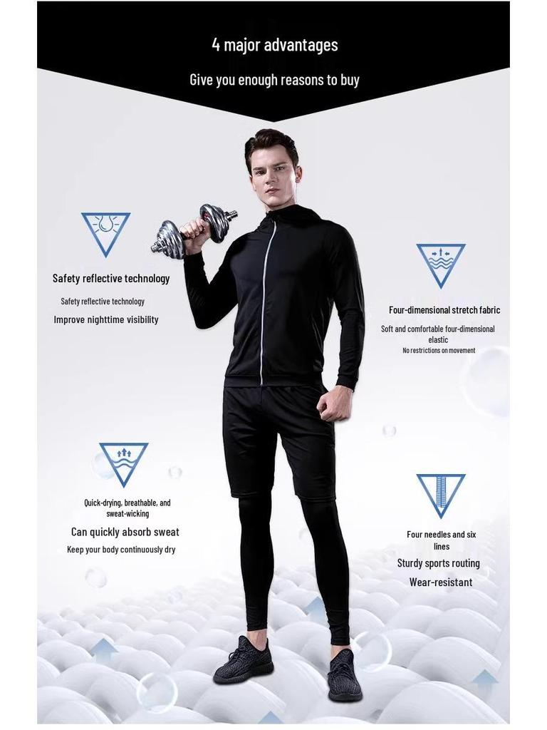 Autumn & Winter Quick-Dry Long-Sleeve Tights for Running & Fitness