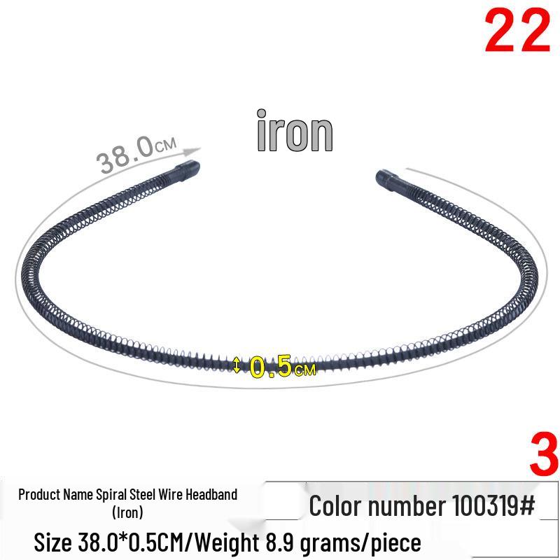 Unisex Invisible Sports Iron Headband - Korean Style Wave Hair Clip.