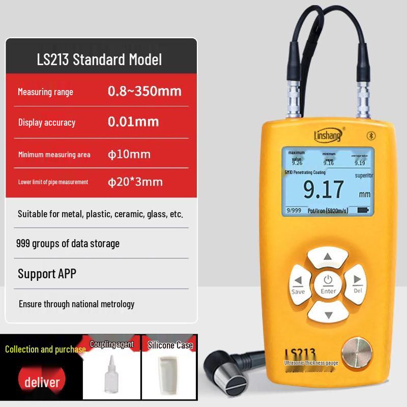 Medidor de Espesor Ultrasónico Linshang LS211-215 para Medición de Metal y Acero