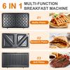Waffle Maker Electric Sandwich Press, Panini Press for Waffles, Sandwiches, Madeleines, and Cookies