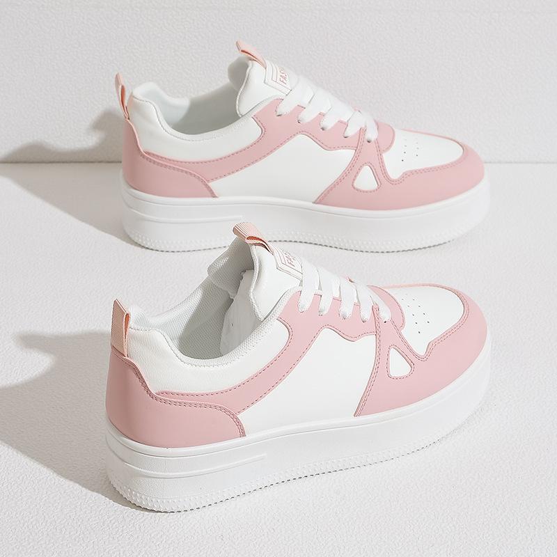 New thick-soled student waterproof casual shoes breathable and heightened soft-soled non-slip wear-resistant board shoes