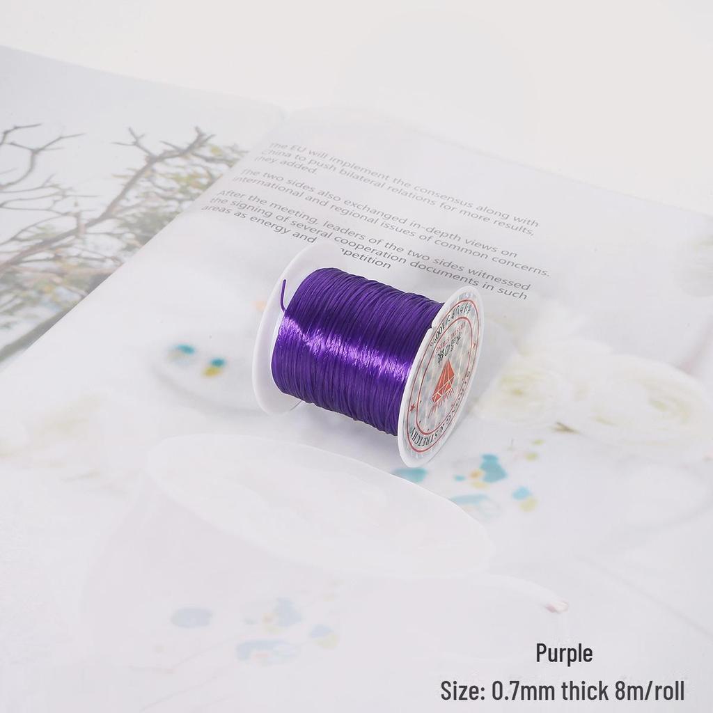 Handmade DIY Colored Elastic Line for Beaded Jewelry Making - Ring, Necklace, Bracelet. Braided Line for Accessories.