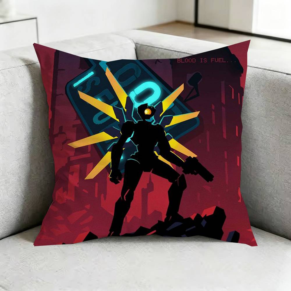 ULTRAKILL GGame Pillow Case Square DoubleSided Sofa Cushion Cover Bedroom Bedside Pillow Gift