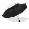 1pc Puppy Print Automatic Opening and Closing Folding Umbrella with 8 Iron Ribs - Portable, Foldable for Travel yy251124117