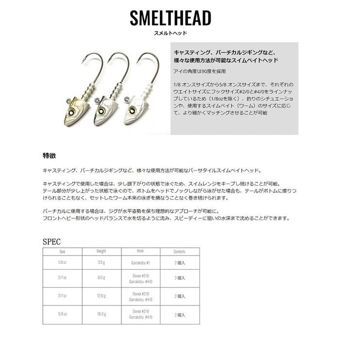 [Nishine Lure Works] Smelthead 1/8oz-#1 Blue Back Herring