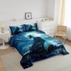 3D Mermaid Comforter Set Queen SizeSea Moon Starry Sky Bedding Set Kids Boys Girls Room DecorLuxury Fashion Soft Microfiber