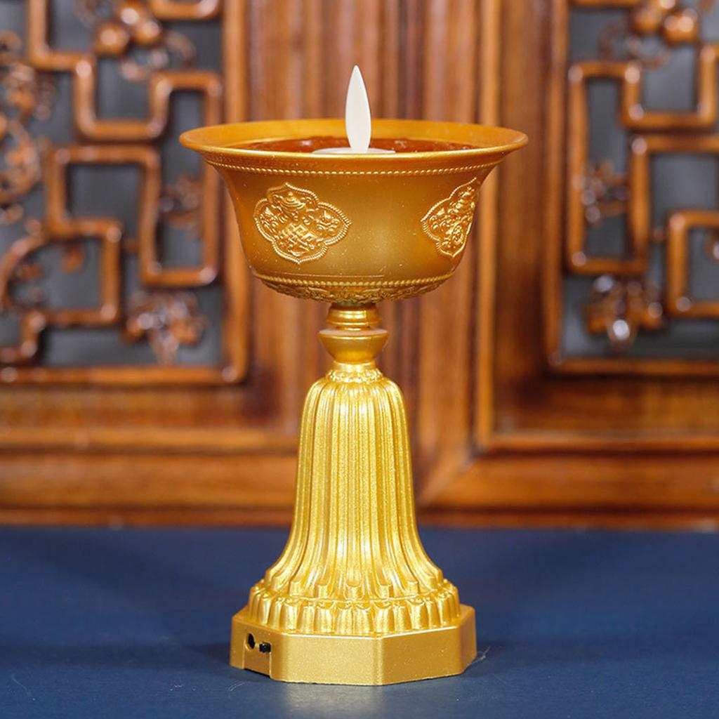LED Elektronische Butterlampe, wiederaufladbar, flammenloses Andachts-Gebetslicht für die Dekoration zu Hause und im Tempel
