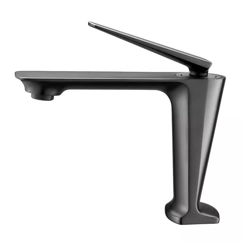 Tuqiu Brushed Gold Bathroom Faucet Rose Gold Basin Faucet Hot and Cold Black Sink Faucet Deck Mounted Toilet Mixer Water Tap