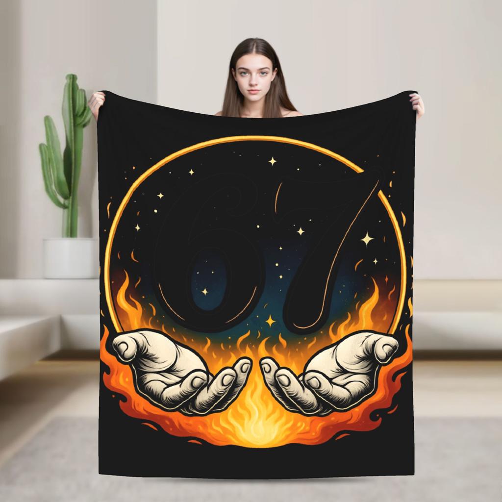 Six Seven Ice Cream Drip 67 Mason Meme Soft Blanket Adult Plush Bedding Throws Novelty Bedroom Flannel Bedspread Sofa Bed Cover