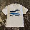 2026 Summer Vintage Simple Whale Species Marine Life Chart Tshirt Unisex Baggy Oversized Jfashion Casual Pure Cotton White Tee