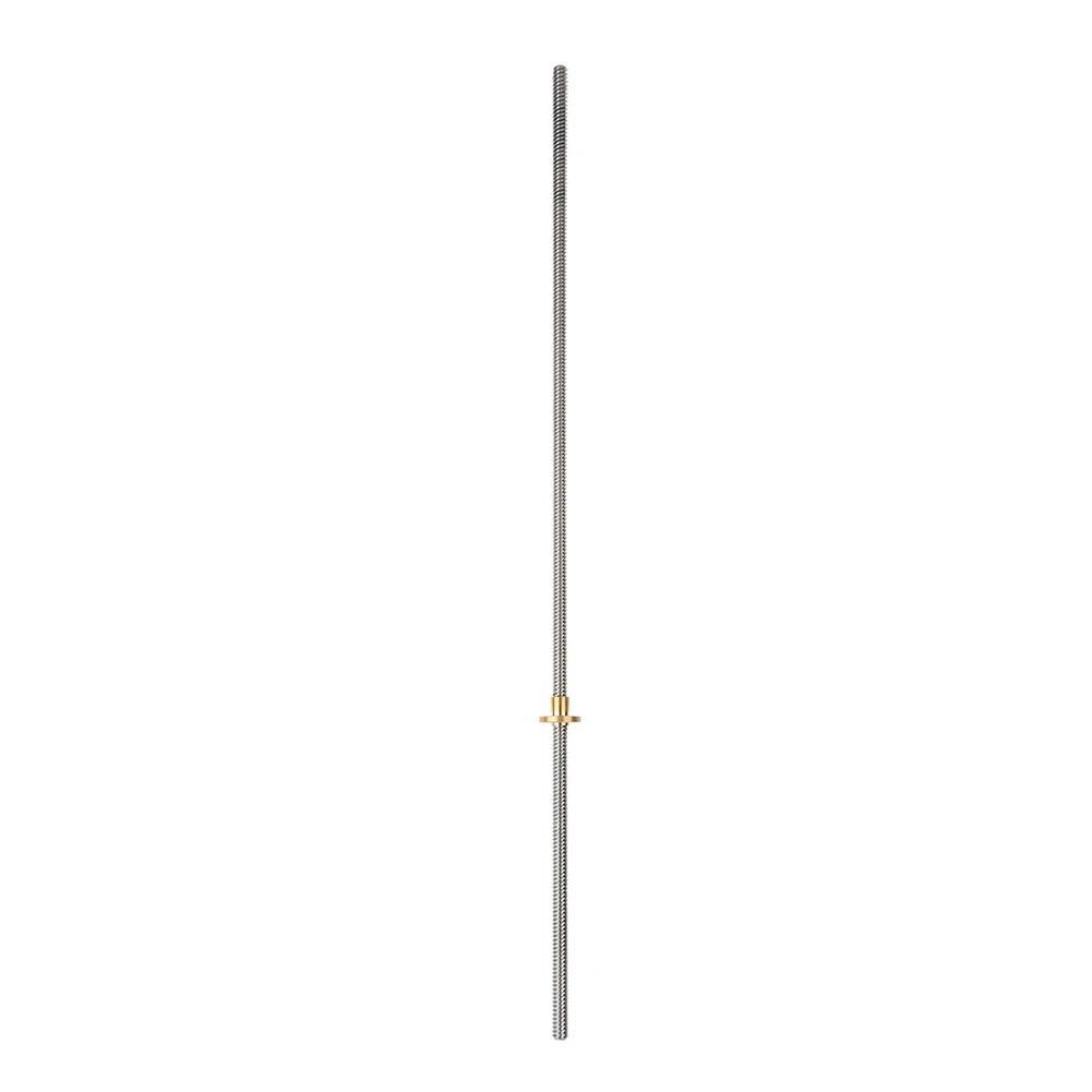 T8 Stainless Steel Trapezoidal Leads Screw Rod High Strength 3D Printer Metal Screw Rod For Industrial Machinery