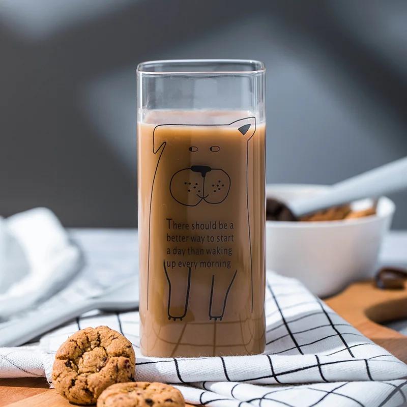 Creative Printed Milk Glass mugs,Milk Tea Breakfast Mug Coffee Cup Mugs for Tea,christmas Mug Drinkware Unique Gift 400ml