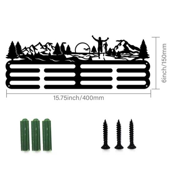 Yousheng Sportmedaillen-Ausstellungsregal Hochbelastbares Metall Wandmontage Auszeichnungshalter Wettbewerb Rennmedaillen Organizer Aufhängerständer Dekoration