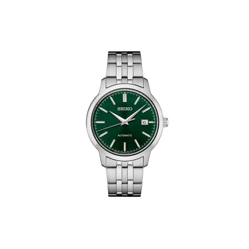 SEIKO Necessities Series 100m Waterproof Automatic Steel Strap Men s Watch Green Dial SRPH89K1 синий