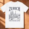 Zurich Switzerland T-Shirt Unisex - Travel Souvenir Shirt Gift For Women & Men