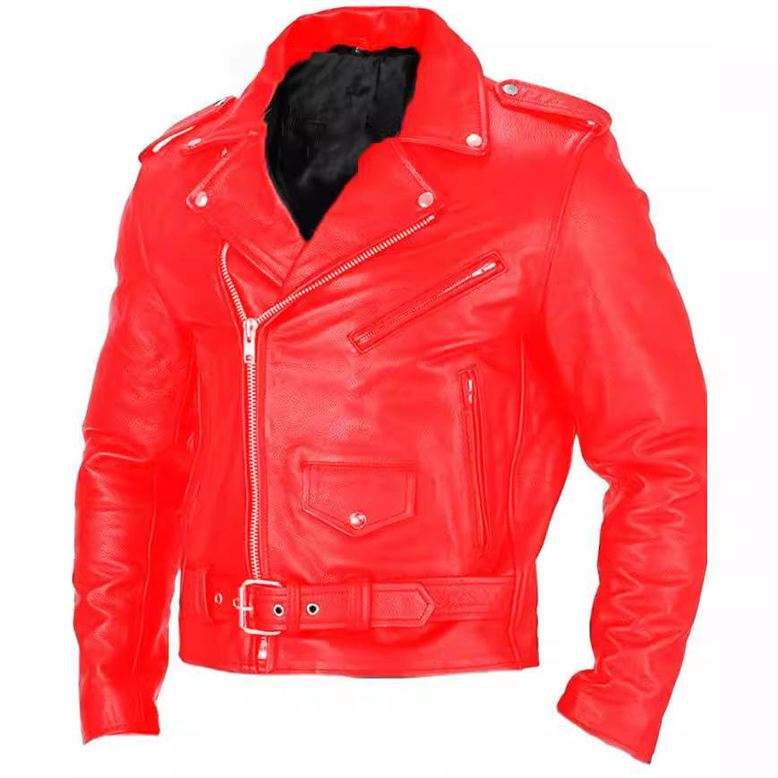 New European and American popular European size locomotive men's leather jacket spring and autumn men's jacket leather jacket PU