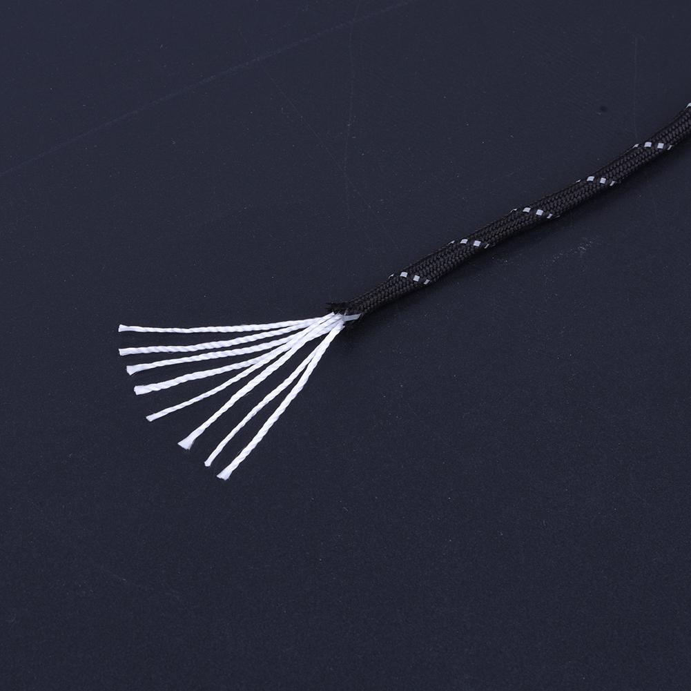 31m Reflective Multi Function Paracord Lanyard 9 Strand Rope for Camping Hunting(Black)